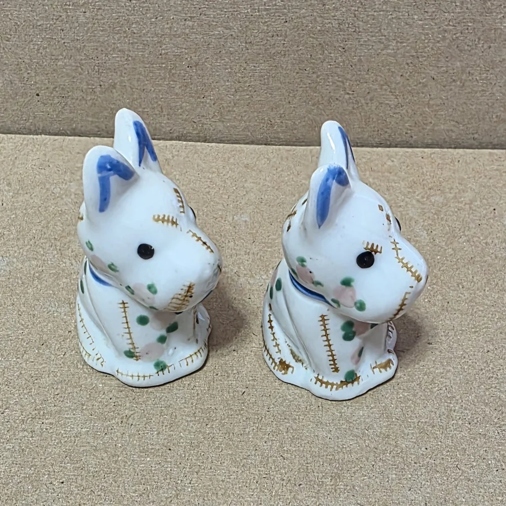 Vtg Scottie Dog Salt Pepper Shaker Set #230